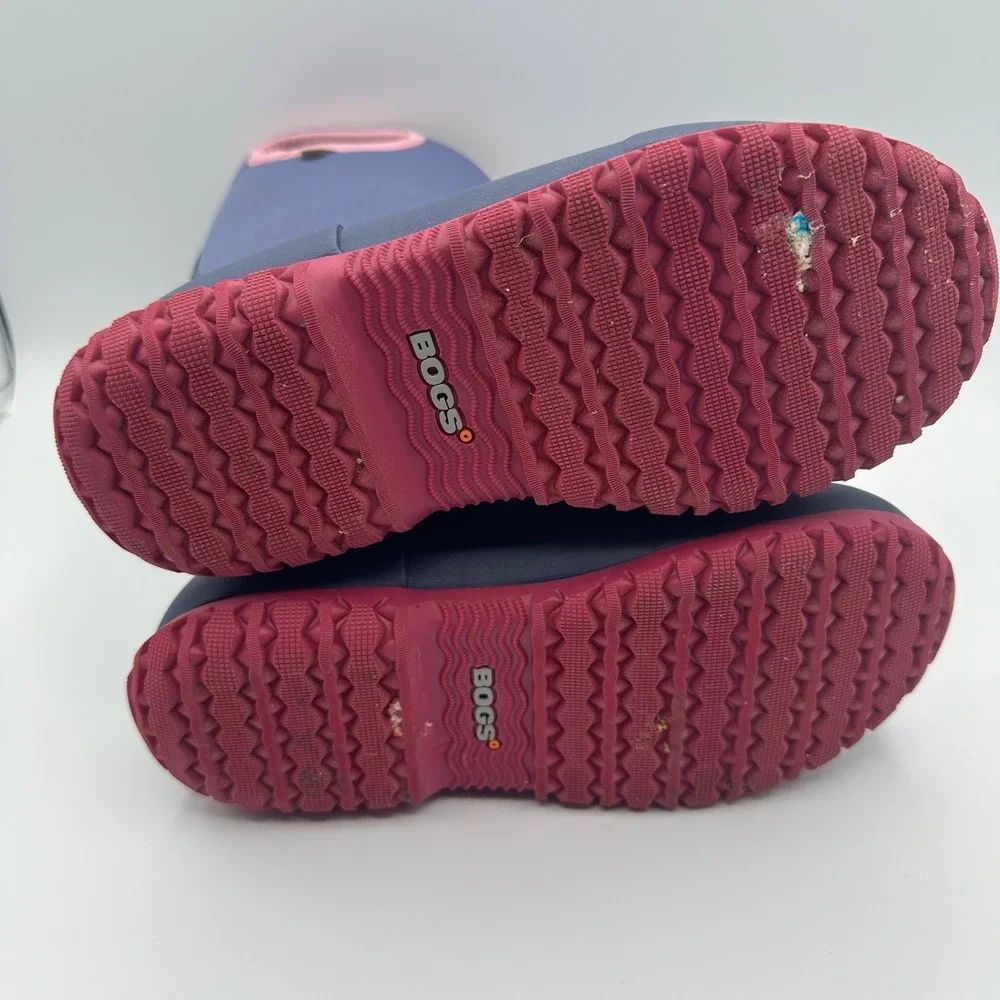 Bogs Kids York Solid Waterproof Winter Boots Grape Purple Pink Youth Sz 4 EU‎ 37